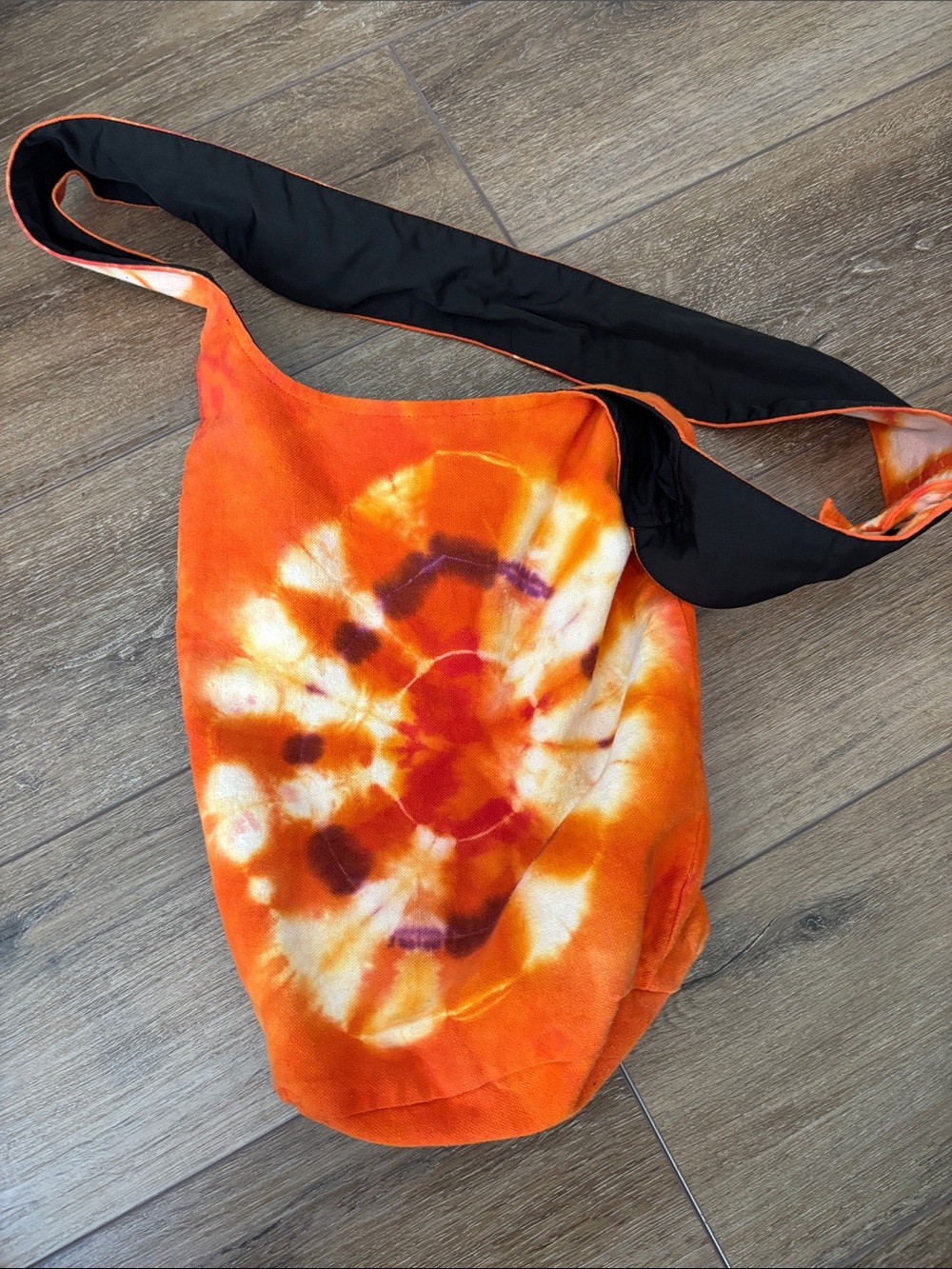 Source Unknown Orange Tie-Dye Shoulder Bag
